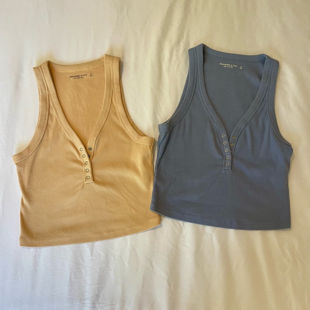 Abercrombie and Fitch soft ribbed tanks, size small.